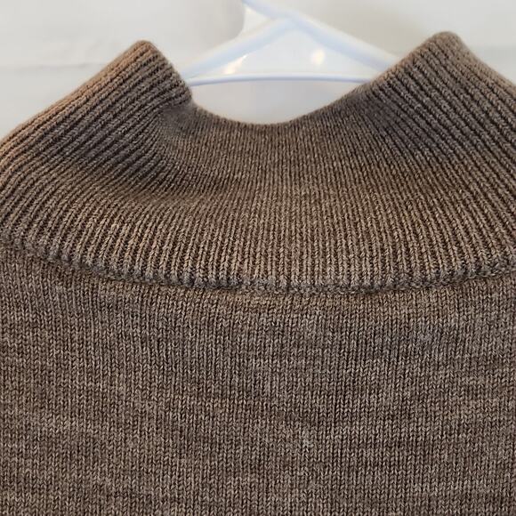 Jeremy Argyle NYC 100% Merino Wool Taupe 1/4 Zip Long Sleeve Sweater Size XXL - Picture 4 of 9